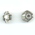 Thumbnail of SSBEAD14 - Sterling silver 6-sided origami bead - Bali style