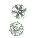 Thumbnail of SSCAP20 Sterling silver large lacy beadcap - Bali style