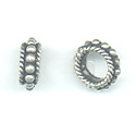 Thumbnail of SSCLRing10X4 Sterling silver closed large daisy ring w/ wire twist - Bali style