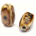 Thumbnail of CERSqBar-LtBr - Handmade square barrel shaped ceramic bead - light brown color.