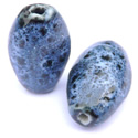 Thumbnail of CERSeed-Blue - Handmade seed shaped ceramic bead - denim blue color