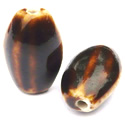 Thumbnail of CERSeed-Cof - Handmade seed shaped ceramic bead - coffee brown color