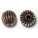 Thumbnail of COP14 - Solid copper bead corrugated bead - Bali style