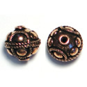 Thumbnail of COP16 - Solid copper bead with wire twist design - Bali style