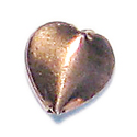 Thumbnail of COP36 - Flat heart shaped solid copper bead - Bali style