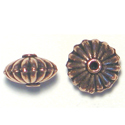 Thumbnail of COP37 - Squashed corrugated solid copper bead - Bali style
