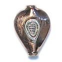 Thumbnail of COP/STER29 - Teardrop bead w/sterling oval accents - Bali style