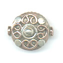 Thumbnail of COP/STER05 - Solid copper pancake bead w/sterling dots & rings - Bali style