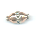 Thumbnail of COP/STER21 - Solid copper tubular bead w/sterling ring design - Bali style 