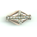 Thumbnail of COP/STER24 - Solid copper bicone w/sterling cross - Bali style