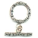 Thumbnail of COP/STERTog05 - Solid copper round flat toggle w/ decorative sterling design