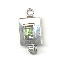 Thumbnail of SSBOXSTONE01 - Sterling box clasp w/rectangular stone