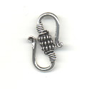 Thumbnail of SSHOOK04 - Sterling S-hook with center spiral design - Bali style