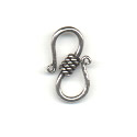 Thumbnail of SSHOOK05 - Sterling small S-hook with simple spiral design - Bali style