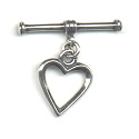 Thumbnail of SSTOG07 - Sterling silver heart toggle - Turkish