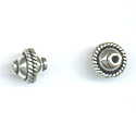 Thumbnail of SSBEAD21 - Sterling silver ball with wire twist around diameter - Bali style