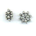 Thumbnail of SSBEAD32 - Sterling silver triple stack daisy/snowflake spacer - Bali style