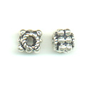 Thumbnail of SSBEAD28 - Sterling silver granulated cube bead - Bali style