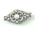 Thumbnail of SSBEAD48 - Sterling silver decorated diamond - Bali style 
