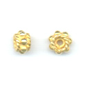 Thumbnail of VER03 - Vermeil daisy spacer w/twisted rope on each side - Bali style