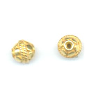 Thumbnail of VER07 - Vermeil small round bead with flattened dots - Bali style