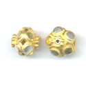 Thumbnail of VERSTER01 - Vermeil/Sterling bicone w/gold & silver pancake design - Bali style