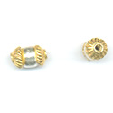 Thumbnail of VERSTER03 - Vermeil/sterling bead gold spiral cap ends - Bali style