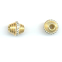 Thumbnail of VERSTER05 - Vermeil/sterling bicone w/stacked graduated rings - Bali style