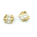 Thumbnail of VERSTER09 - Vermeil/sterling flat bead w/loopy design - Bali style