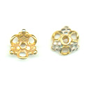 Thumbnail of VERSTERCAP01 - Vermeil/sterling grape cluster bead cap w/loops - Bali style