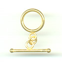 Thumbnail of VERTOGGLE01 - Vermeil 12mm plain toggle - Bali style