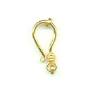 Thumbnail of VERHOOK01 - Vermeil hook clasp with closed ring - Bali style