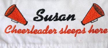 Thumbnail of Cheerleader PILLOWCASE pillow slip team colors great gift