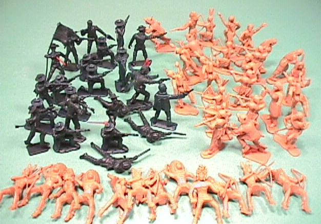 Thumbnail of BMC Western Plastic 7th Cavalry & Indians Figures Set