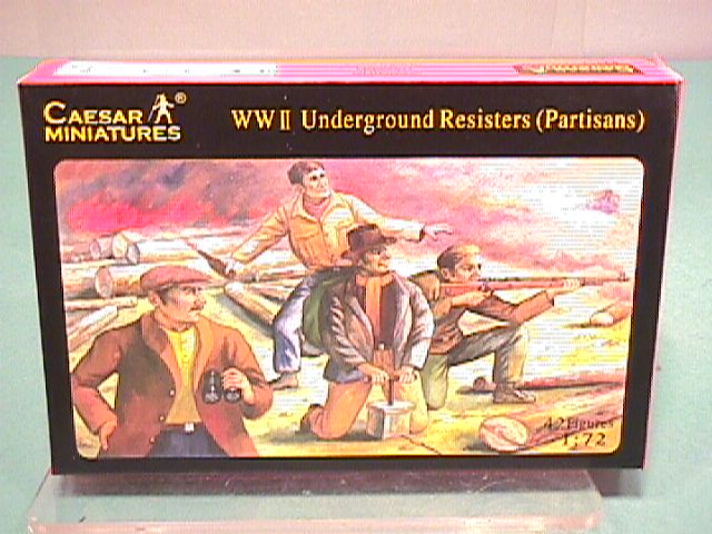 Thumbnail of Caesar Miniatures 1/72nd WWII Underground Resisters Plastic Soldiers Set