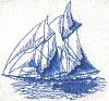 Thumbnail of Clipper ship towel, Nautical towel, beautifully embroidered