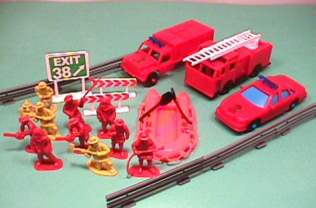Thumbnail of Deluxe Plastic Fire Fighters & Vehicles Set
