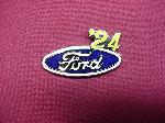 1924 FORD CHROME AND BLUE OVAL HAT PIN. in Ford Hat Pins