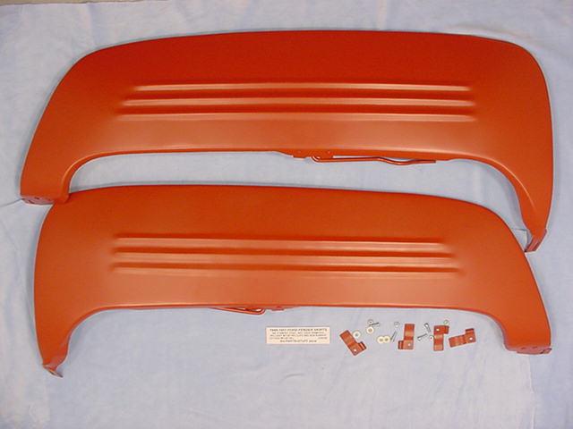 19491951 FORD METAL FENDER SKIRTS WITH HARDWARE KIT BRAND NEW PAIR