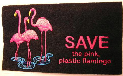 Thumbnail of Pink Flamingo Checkbook Cover