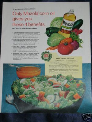 Mazola Corn Oil - Salad French Dressing - 1964 Ad