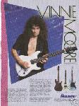 VINNIE MOORE Ibanez Guitars DiMarzio Pickups 1987 Ad