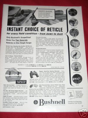 Bushnell Scope Chief Rifle Scope 1967 Ad