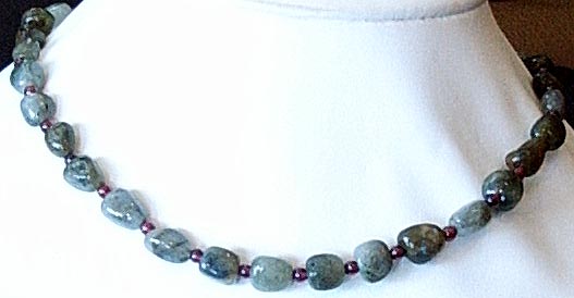 Labradorite And Garnet Necklace