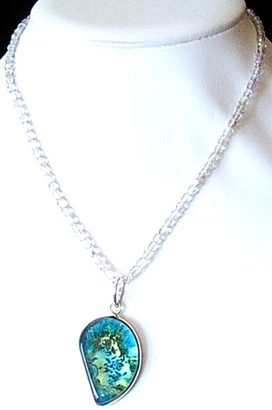 Pink and Yellow with Pendant Necklace