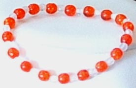 Orange & White Stretch Bracelet