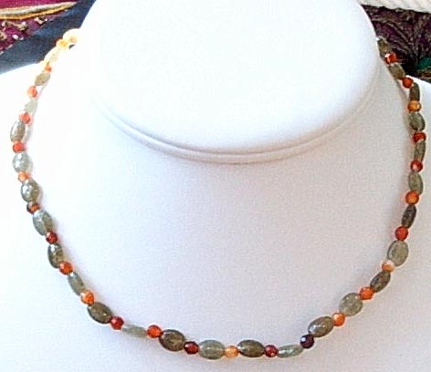 Labadorite & Carnelian Necklace