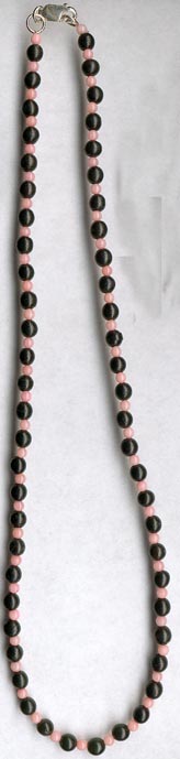 Black & Pink Coral Necklace