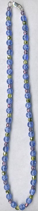 Blue With Purple & Green Necklace