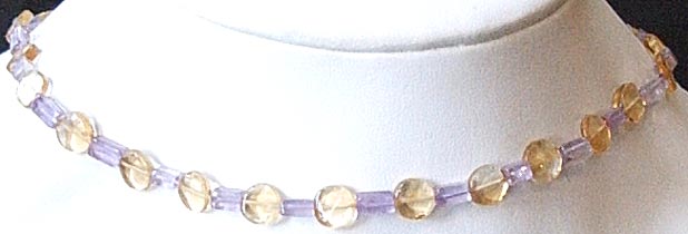 Citrine and Amethyst Necklace